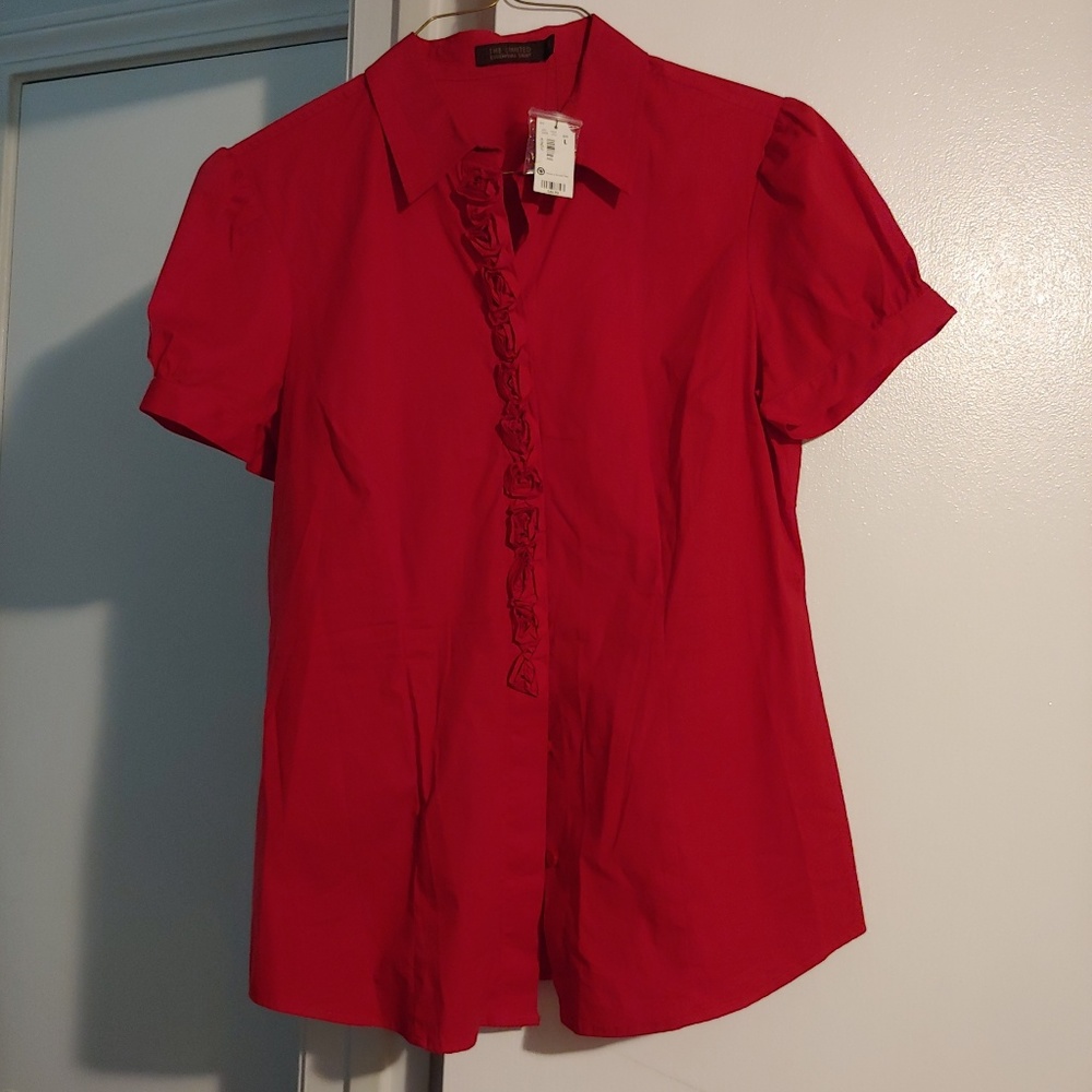 Limited red button down shirt NWT size Large